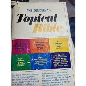 VINTAGE! The Zondervan Topical Bible ~ 1969 Hardcover w/ dust jacket